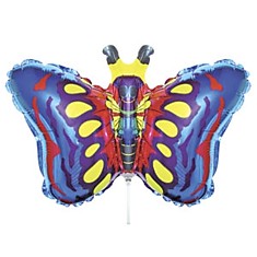 Бабочка Разноцветный Голубая